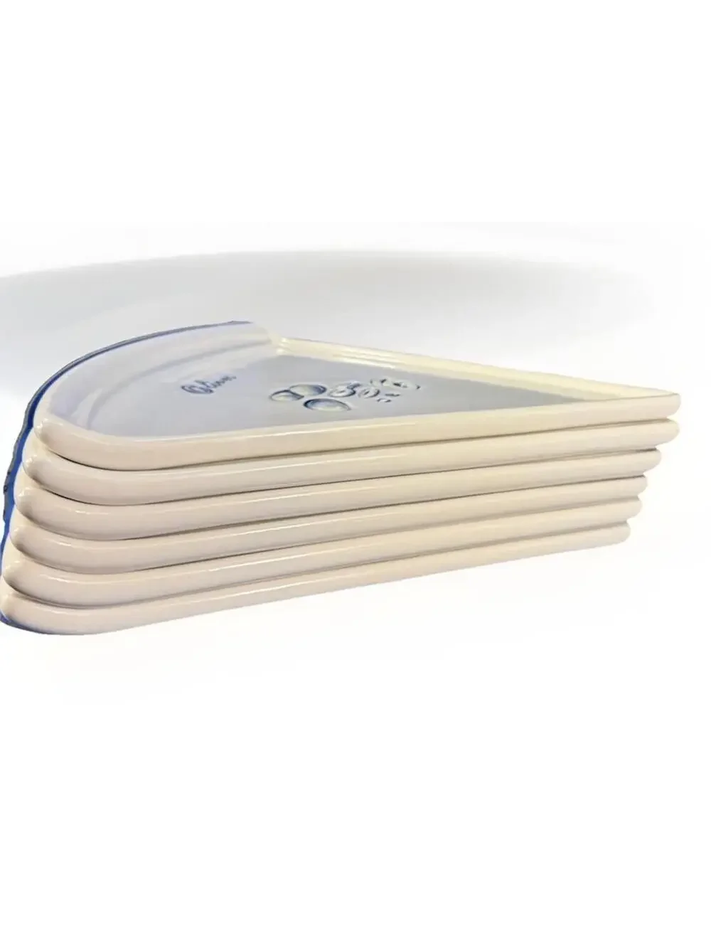 Pottery Barn Pizza Slice Plate Set of 6 Vegetable Appetizer Serving Trays